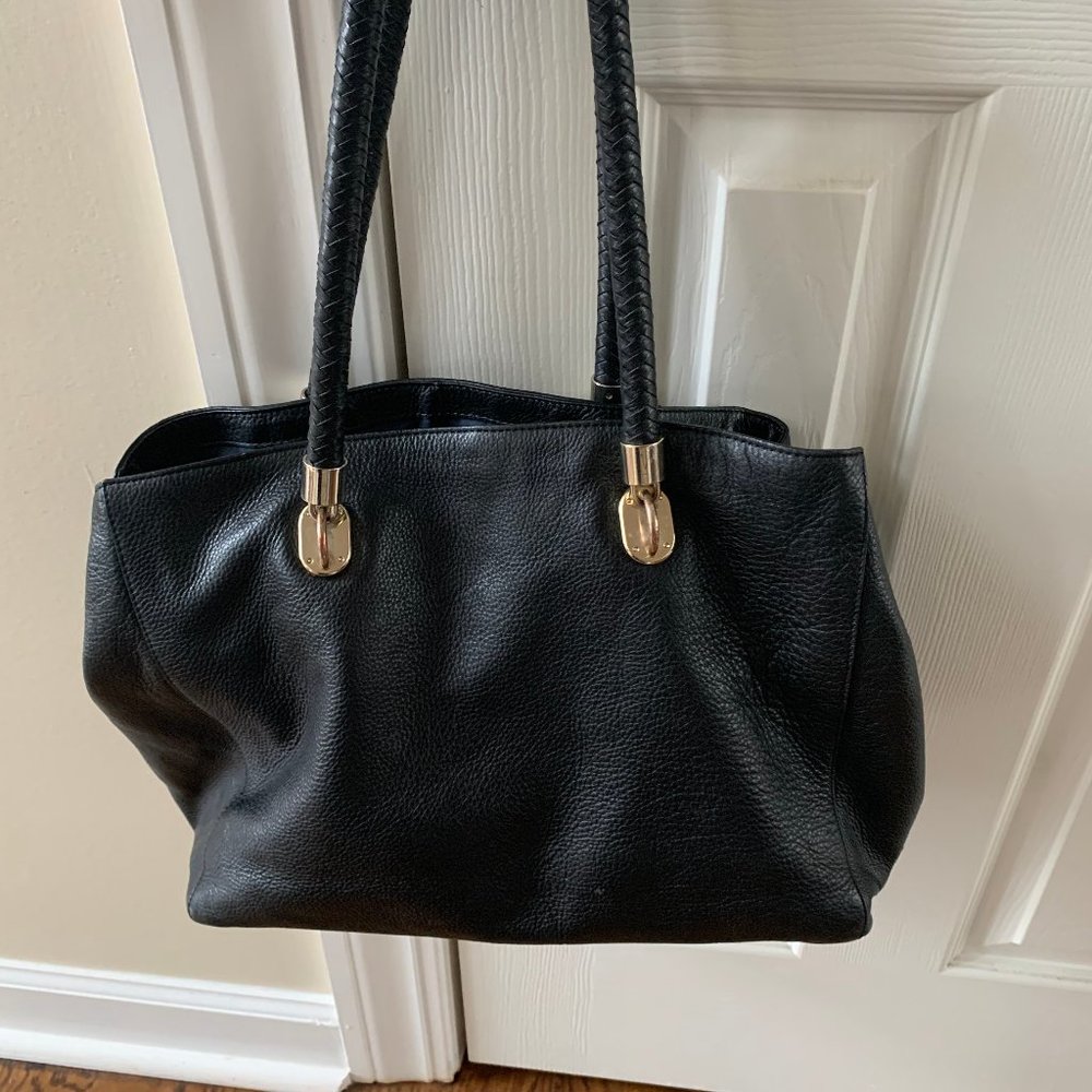 Black Cole Haan leather tote